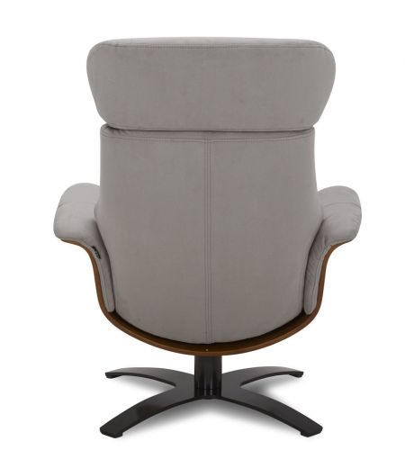 Fauteuil Microfibre et Chêne Naturel - Véga