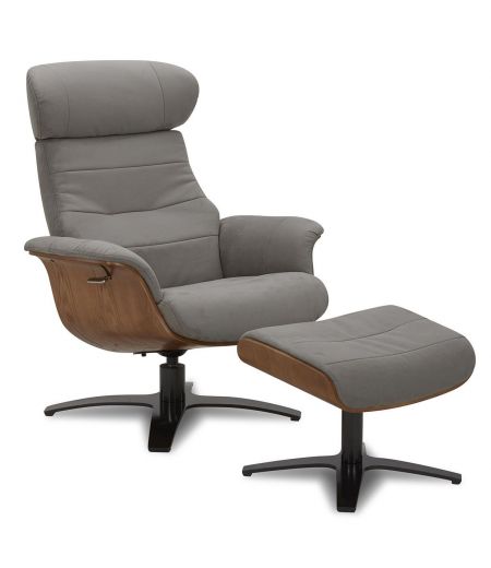 Sillón de Microfibra y roble natural - Vega