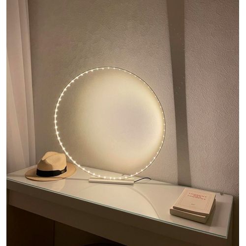 Lampe à Led en Métal laqué Blanc - L'Anneau
