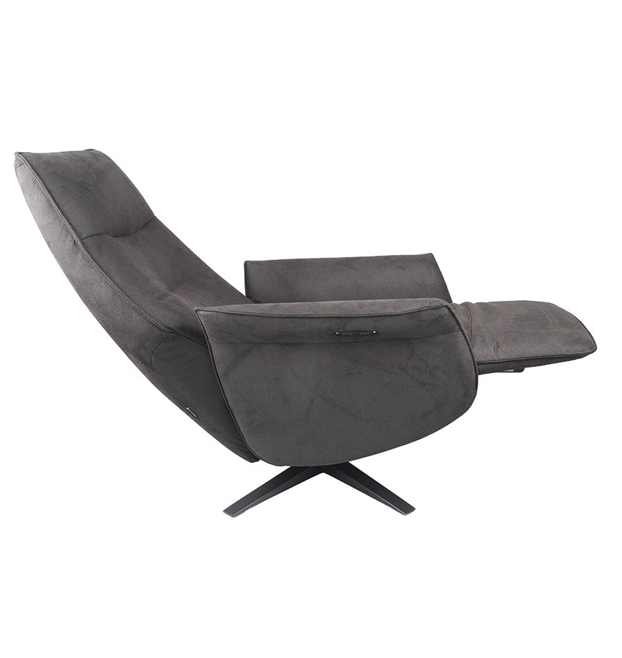 SATURNE - Sillón de relajación de diseño eléctrico con dos motores de microfibra