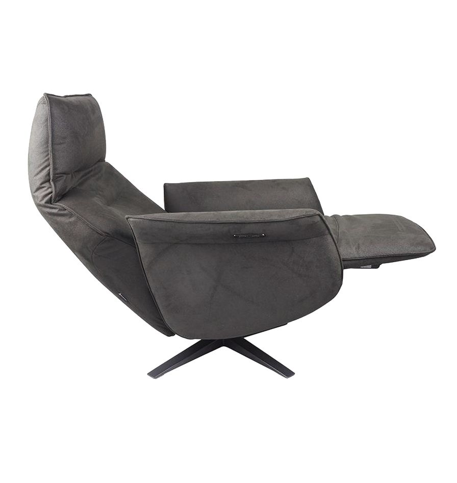 SATURNE - Sillón de relajación de diseño eléctrico con dos motores de microfibra