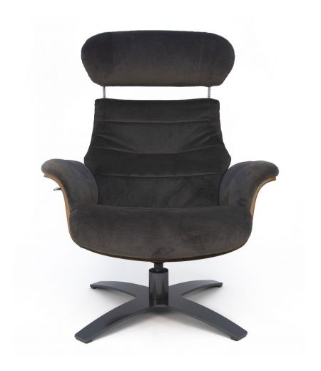 copy of Fauteuil et Pouf relax manuel - Tissu et Chêne Naturel - Aludra