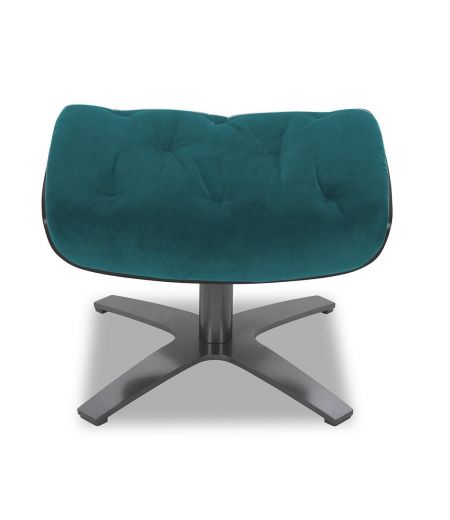 Puf de tela y roble negro - Aludra