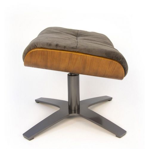 Puf de Tela o Terciopelo y Roble Natural - Véga