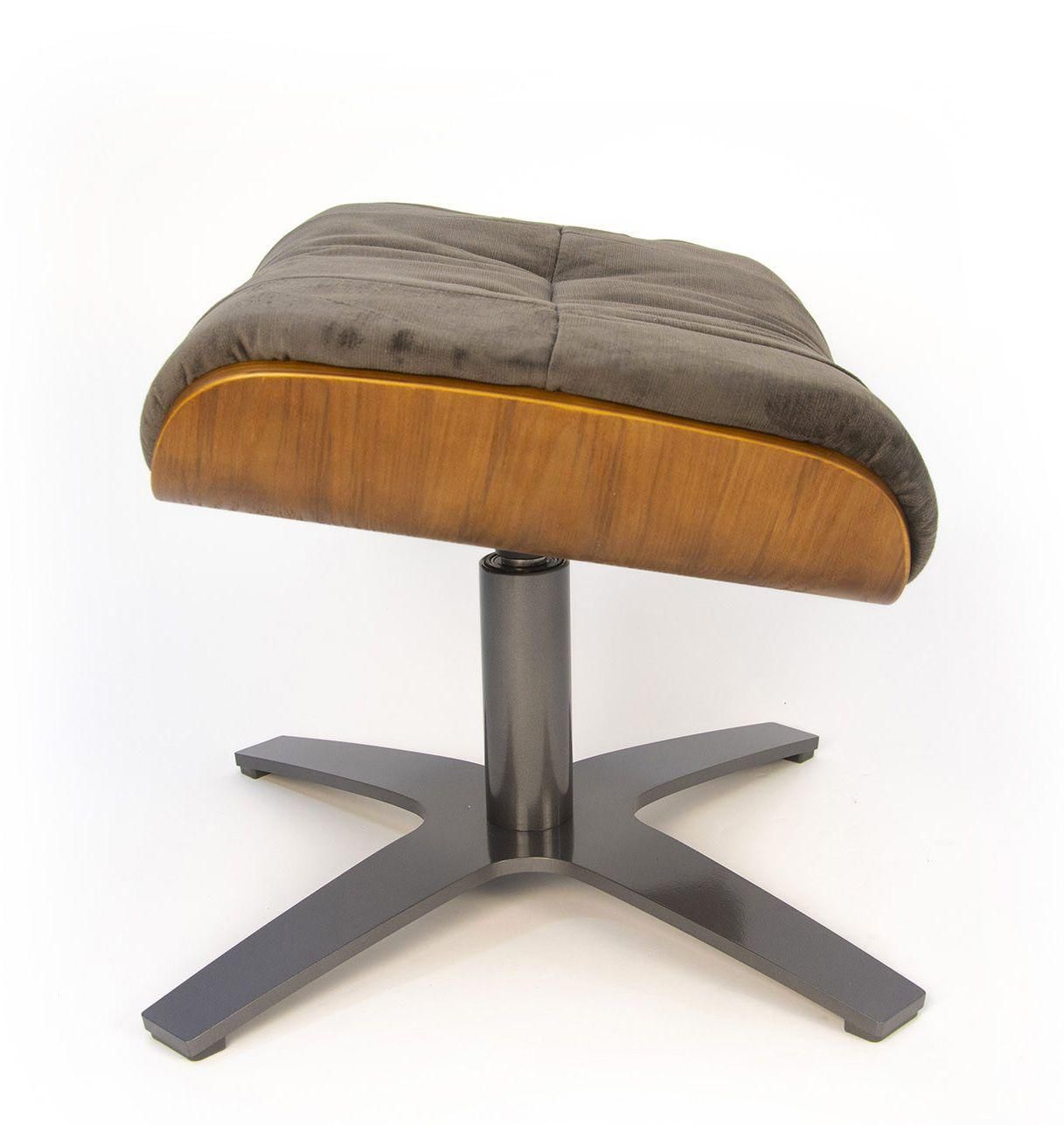 Puf de Tela o Terciopelo y Roble Natural - Véga