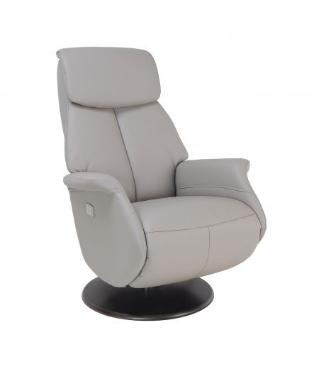 fauteuil -relax- electrique-gris-taupe-deuxmoteurs-cuir - aetos