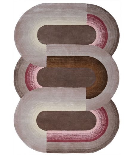 Original Living Room Rug Brown or Gray - Variation - Red