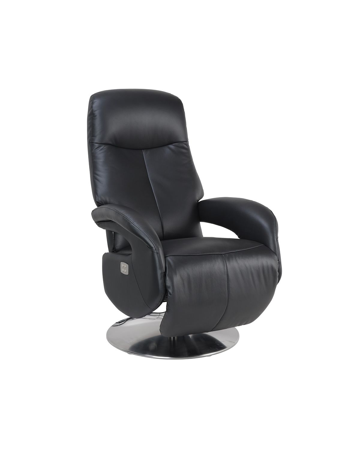 fauteuil -relaxation -electrique -2moteurs- design-cuir- noir-tolma