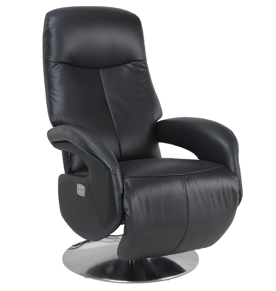 fauteuil -relaxation -electrique -2moteurs- design-cuir- noir-tolma