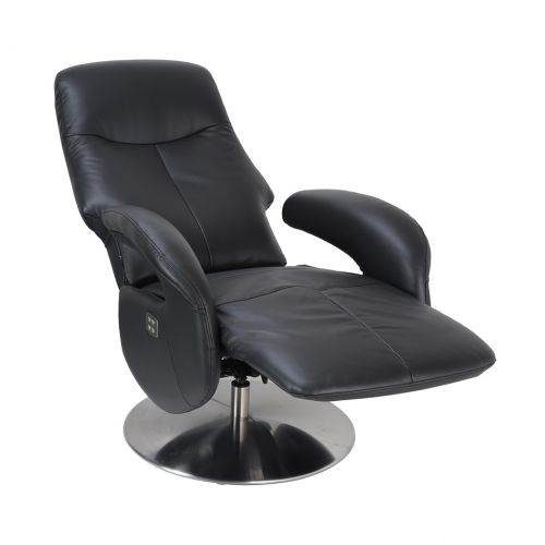 fauteuil -relaxation -electrique -2moteurs- design-cuir- noir-tolma