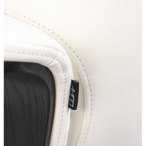 Fauteuil en cuir et bois noir - Véga