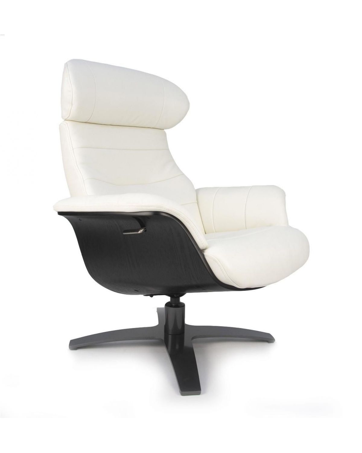 Sillón de piel y madera negra - Véga