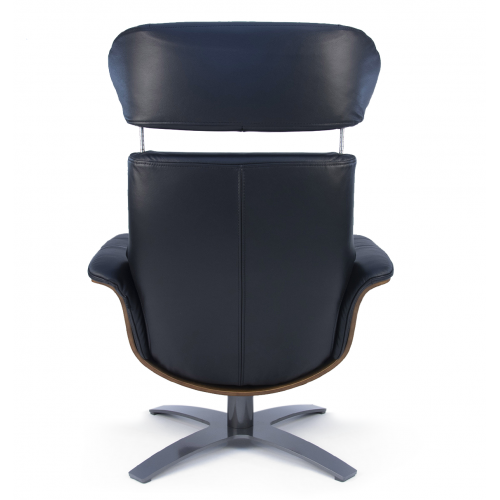 Fauteuil en cuir et bois chêne naturel - Véga