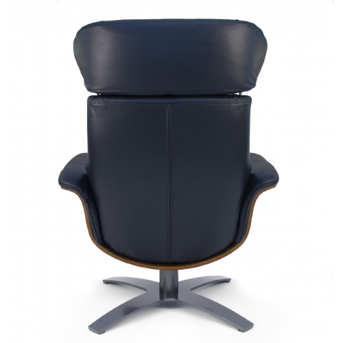 Sillón de cuero y madera de roble natural - Véga