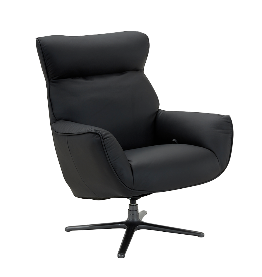 DESTOCKAGE Fauteuil de Relaxation Design - Cuir ou Tissu - CASSIOPEE